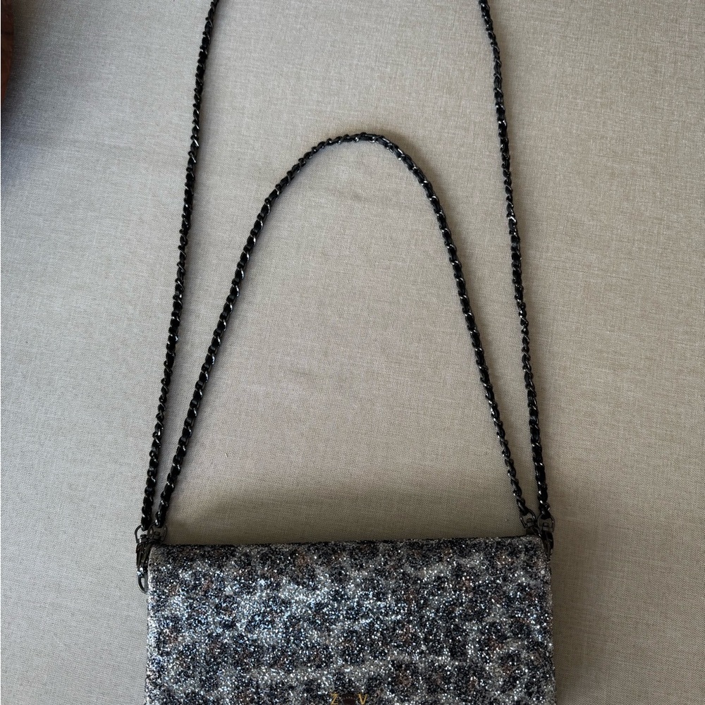 Zadig & Voltaire Sparkling Leopard Clutch - Silver and Black - Picture 4 of 11